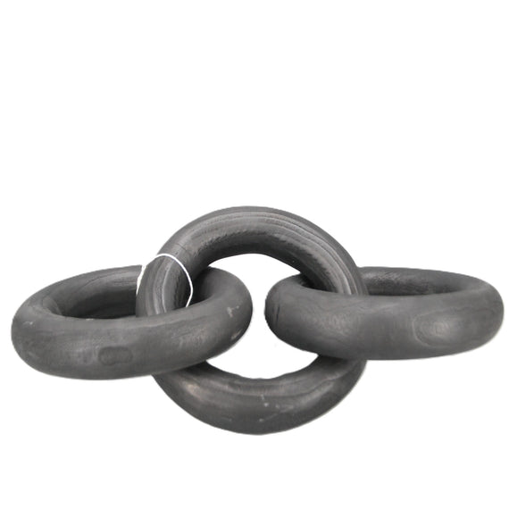 Wooden Oval Loop Décor - Black