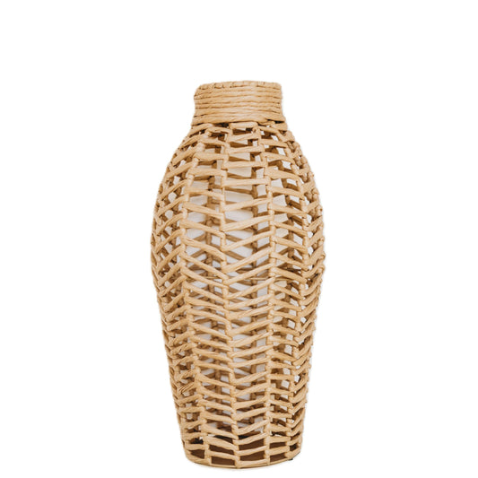 N120 Tall Wicker Vase 9" x 9" x 18"