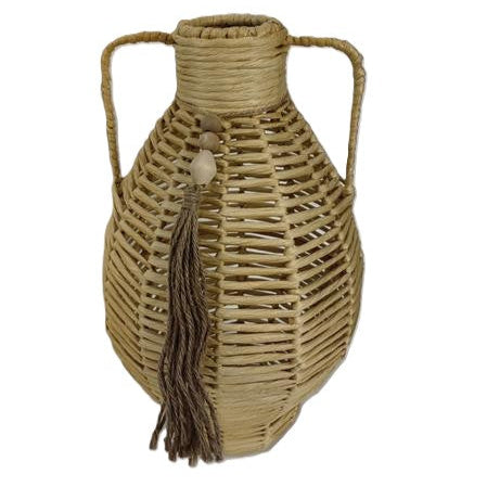 Wicker Vase w/Handles