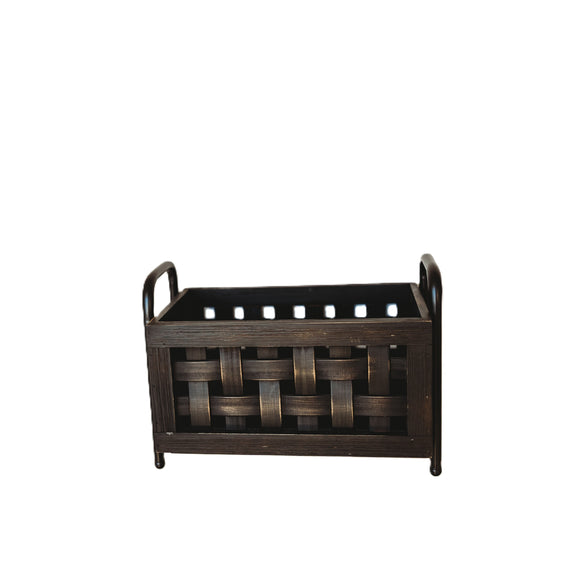 Rectangle Woven Trays - Black Set of 2