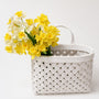 N129 Woven Wall Basket - White 8.5" x 4.5" x 6" PK 6