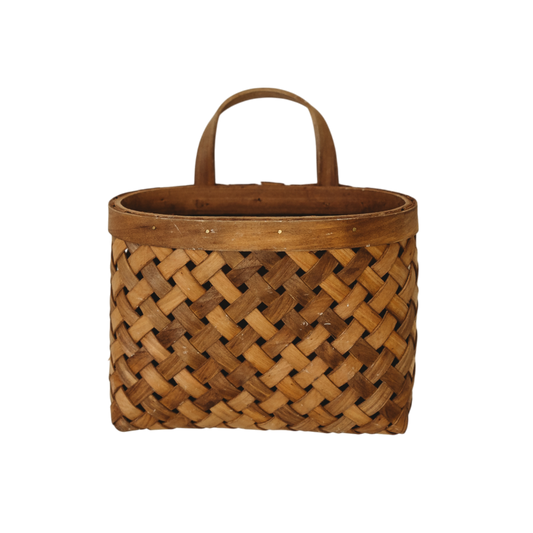 N130 Woven Wall Basket - Natural 8.25" x 4.5" x 6" PK 6