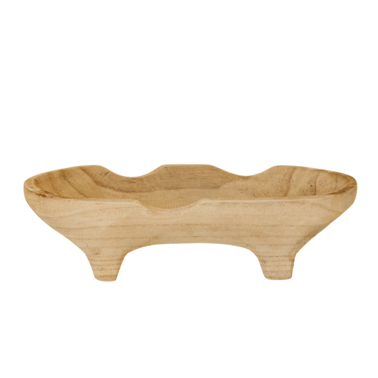N132 Wood Bowl w/Legs 15.5" x 6.75" x 3.5" PK 2