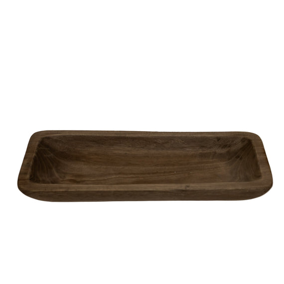 N136 Rustic Wood Dough Bowl 16.5"x 5.75" x 2"