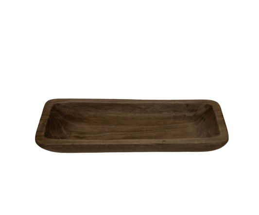 N136 Rustic Wood Dough Bowl 16.5"x 5.75" x 2"