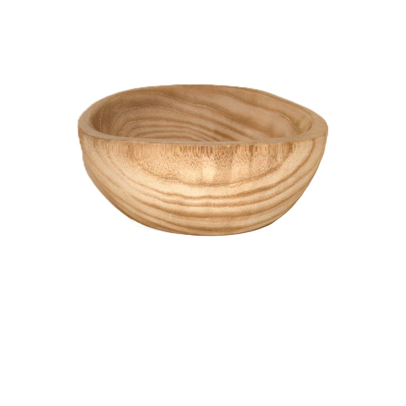 N138 Rustic Wood Bowl - Natural 8.75" x 8.75" x 3.75"