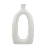 N144 Wooden Vase - White 8.75" X 2.75" X 17" PK 2