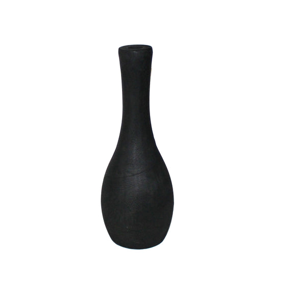 N147 Wood Slim Vase - Black 19" x 12.5" x 16"