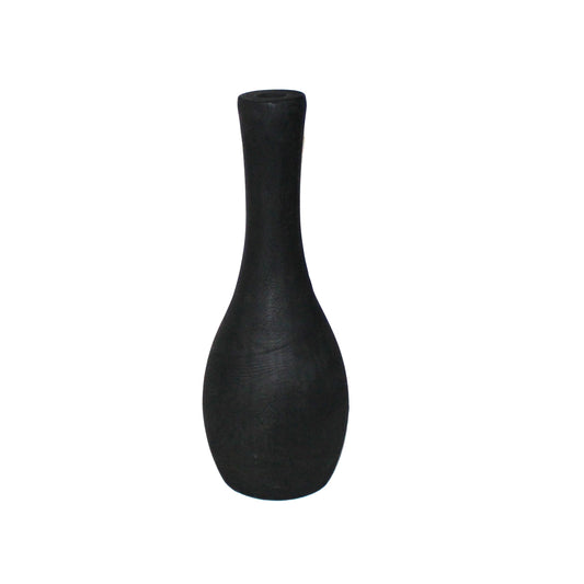 N147 Wood Slim Vase - Black 19" x 12.5" x 16"