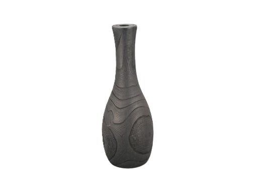 Wooden Slim Vase - Black