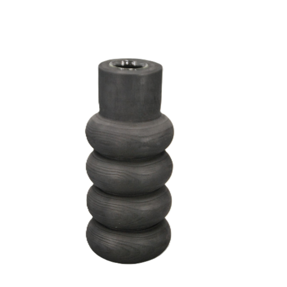 Wooden Bubble Vase - Black