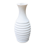 N151 Wood Ribbed Vase - White 16" x 15.5" x 16.75" PK 2