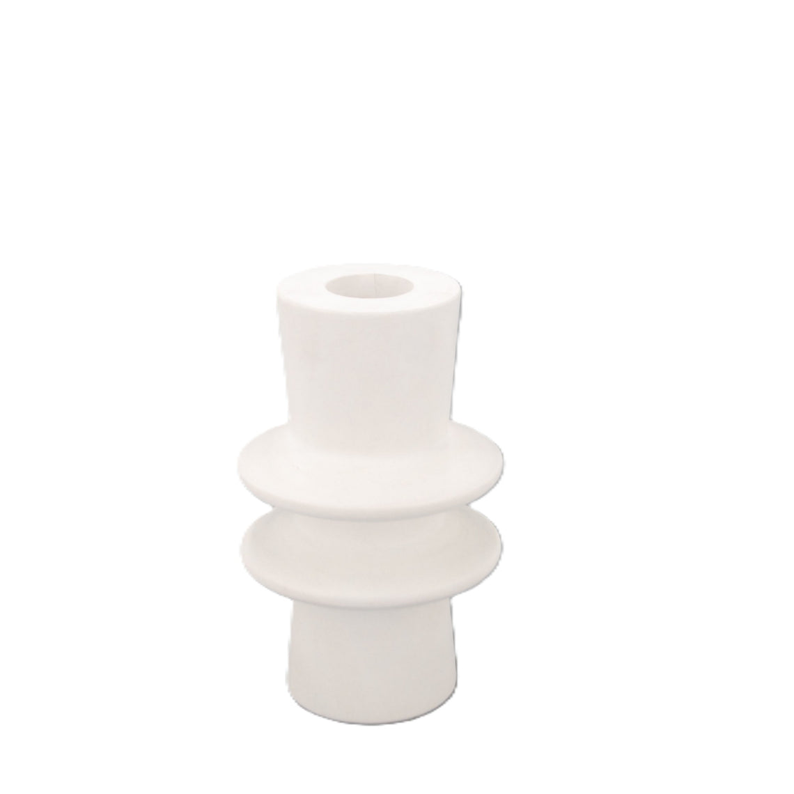 Wooden Vase - White