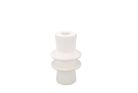 Wooden Vase - White