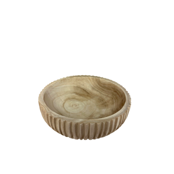 N163 Wood Bowl - Natural 10" x 10" x 3.25" PK 2