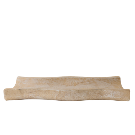 N166 Wood Tray - Antique White 17.75" x 7.5" x 2" PK 2