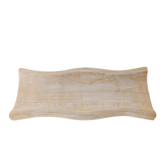N166 Wood Tray - Antique White 17.75" x 7.5" x 2" PK 2