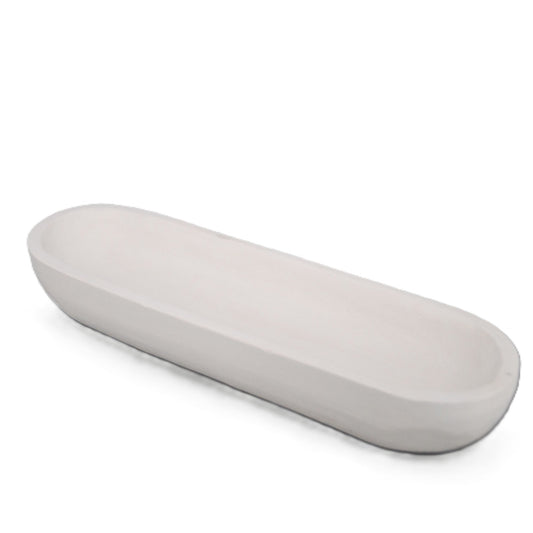 Wooden Dough Bowl - White
