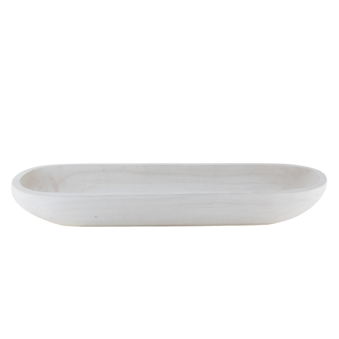 N169 Wood Dough Bowl - White 23" x 6.25" x 3" PK 2