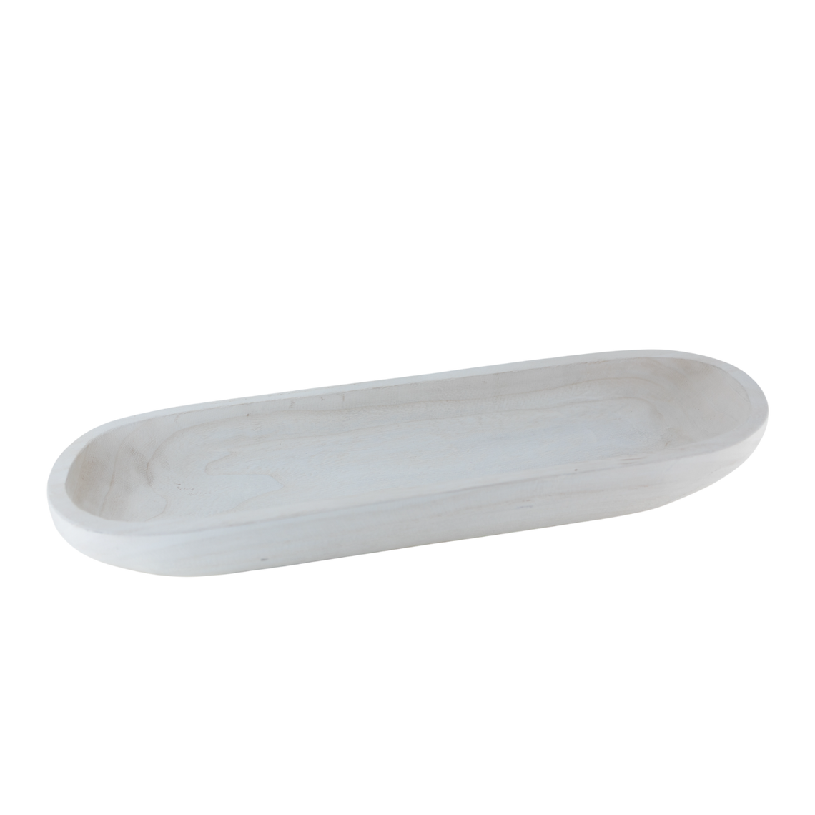 N169 Wood Dough Bowl - White 23" x 6.25" x 3" PK 2