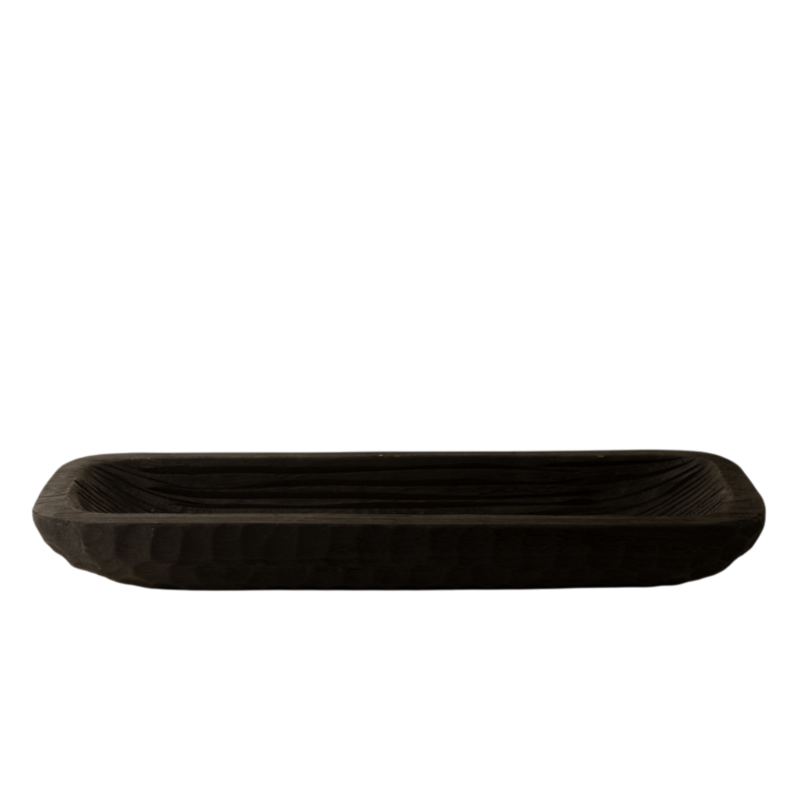 N170 Wood Square Dough Bowl - Black 22.25" x 7.75" x 3" PK 2
