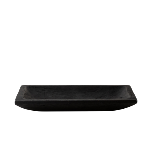N171 Wood Dough Bowl - Black 15.75" x 11.75" x 14.5" PK 2