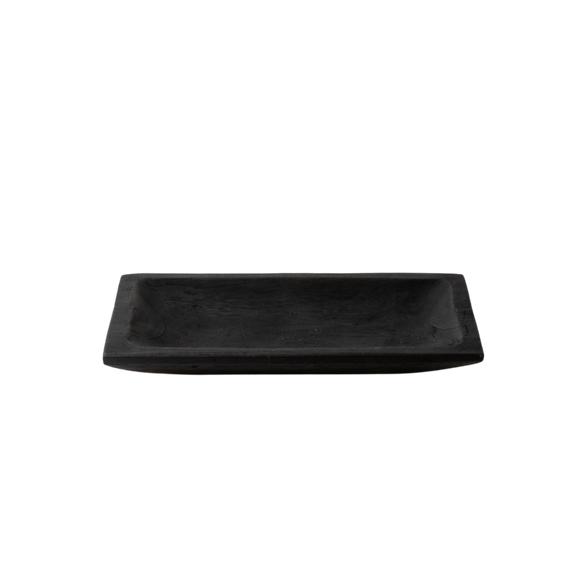 N171 Wood Dough Bowl - Black 14.75" x 6.25" x 1.75" PK 2