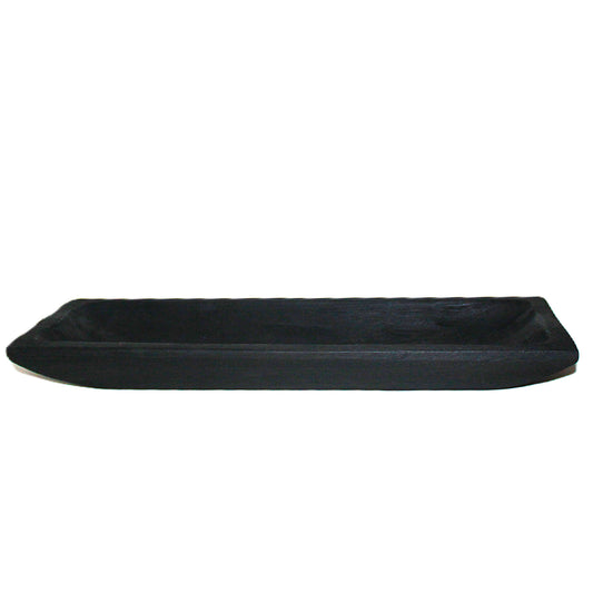 N172 Wood Pedestal Tray - Black 19" x 8" x 21.5"