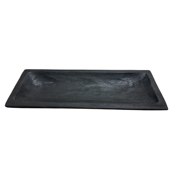N172 Wood Pedestal Tray - Black 20" x 7" x 2.5" PK 2