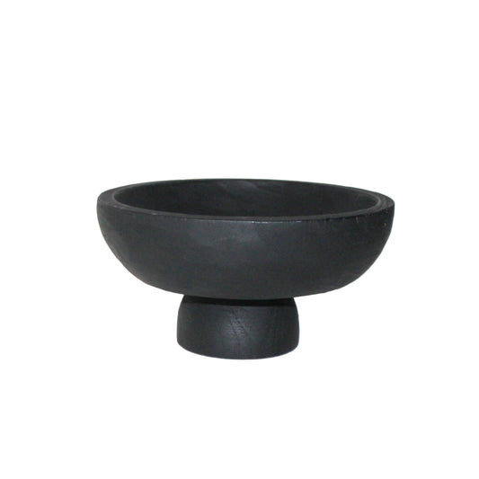 N173 Wood Pedestal Bowl 20" x 11.75" x 18.75"