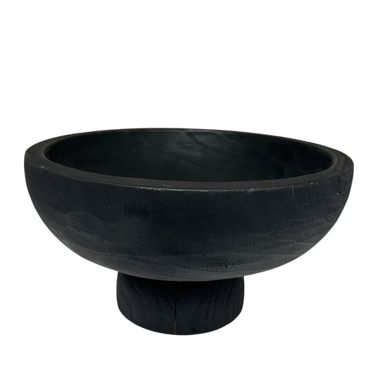 N173 Wood Pedestal Bowl 20" x 11.75" x 18.75" PK 2