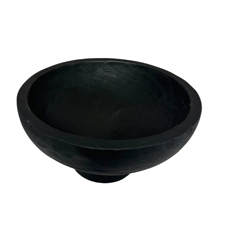 N173 Wood Pedestal Bowl 10.75" x 10.75" x 5.75" PK 2
