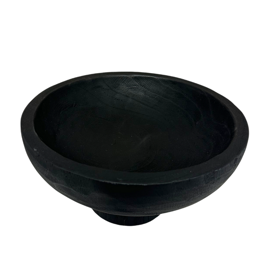 N173 Wood Pedestal Bowl 10.75" x 10.75" x 5.75" PK 2