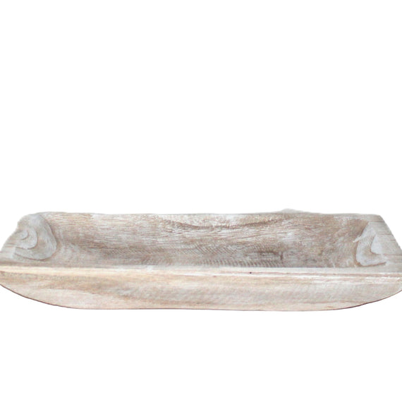 N174 Wood Dough Bowl 15.75" x 11.75" x 14.5"