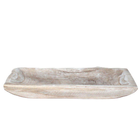 N174 Wood Dough Bowl 15.75" x 11.75" x 14.5"