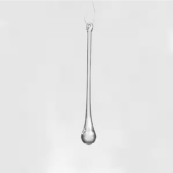 OR101 Glass Icicle Drop Ornament .75" x .75" x 4.75" PK72