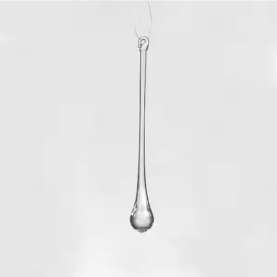 OR101 Glass Icicle Drop Ornament .75" x .75" x 4.75" PK72