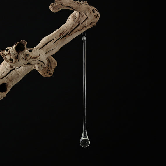 OR103 Glass Icicle Drop Ornament 1.25" x 1.25" x 9.25" PK36