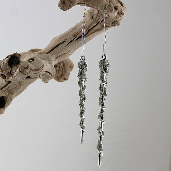 OR192 Glass Icicle Ornament 1"x 1" x 7.5" & .75" x .75" x 6" (SET OF 2) PK 6