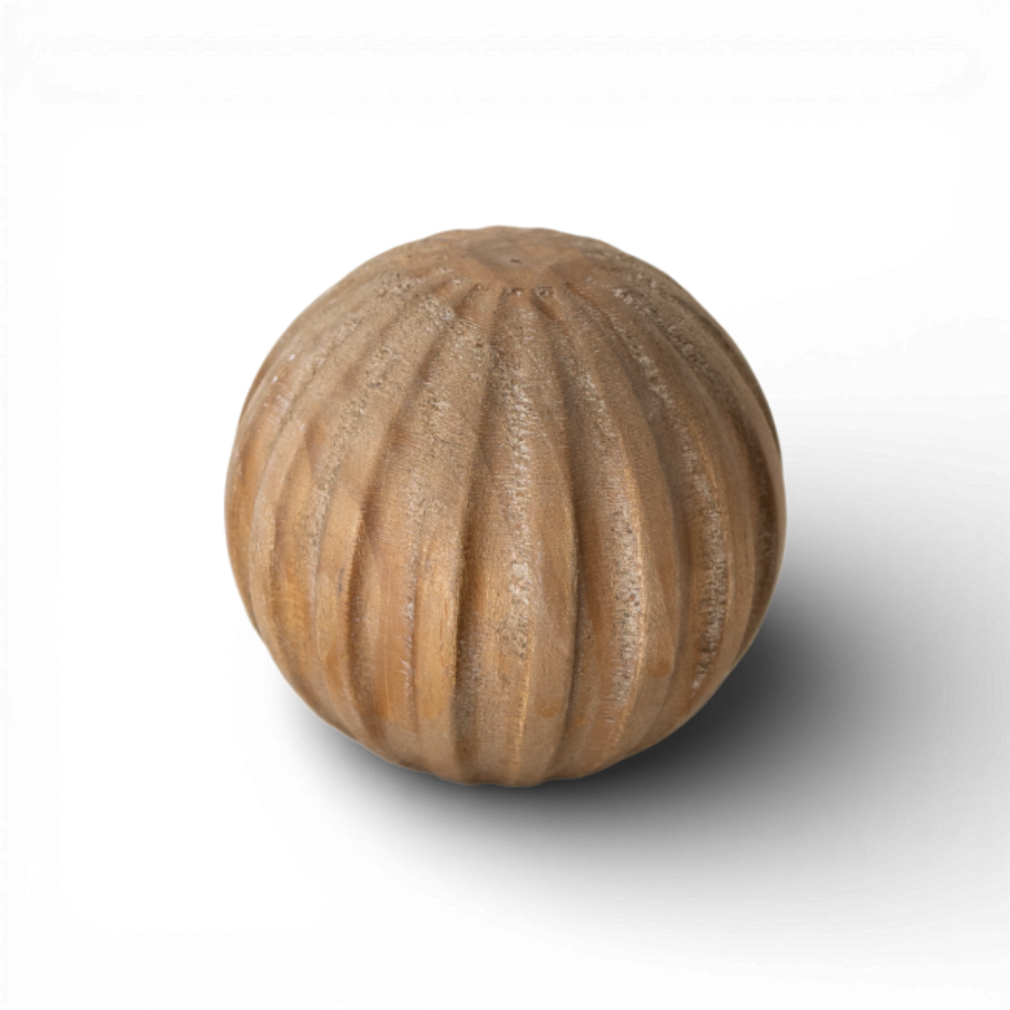 PN102 Pine Wood Orb Brown 4"  PK6