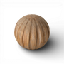 PN102 Pine Wood Orb Brown 4"  PK6