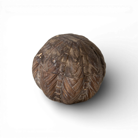 PN105 Pine Wood Orb Dark Brown 3"   PK8