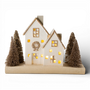 PN155 LED Polyresin Cottage House 7.25" x 2.25" x 5.25" PK2