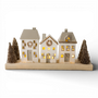 PN156 LED Polyresin Cottage House 11.5" x 3.25" x 5.25" PK2