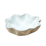 PR102 Poly Resin Wavy Bowl - White 6" x 5.75" x 2" PK 2