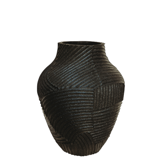 PR104 Polyresin Container - Black 10.75" x 10.75" x 13.75" PK 2