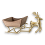 PR107 Metal Deer w Sleigh 14" x 7" x 8" PK2