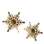 PR109 Metal  Snowflake Gold 4.25" x 4.25" x 4.5" & 6" x 6" x 6", Set of 2 PK2