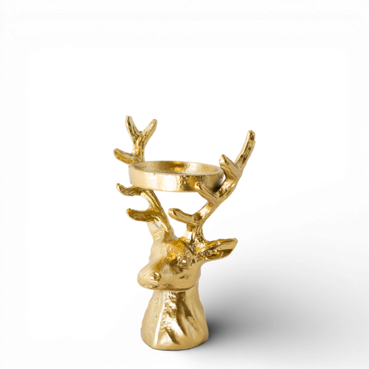 PR110 Metal Deer Candleholder 4" x 2.75" x 6" PK4