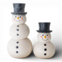 PR118 Polyresin Snowman 5" x 4.75" x 8" & 5.75" x 5.75" x 12", Set of 2 PK2